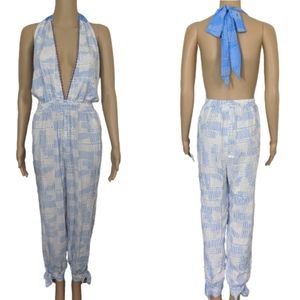 Dolce Vita Pants Romper Open Back Halter Top